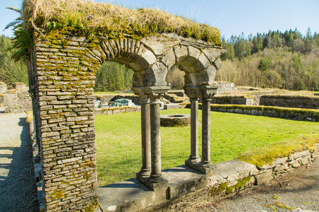 Picture of the ruins of lyse abbey monastery, built in 1146の写真素材