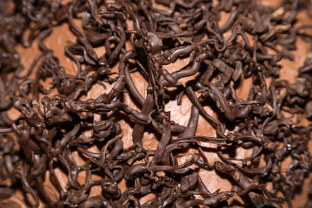 Picture of some melted chocolate threads