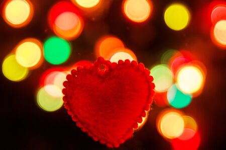 a heart on bokeh backgroundの写真素材