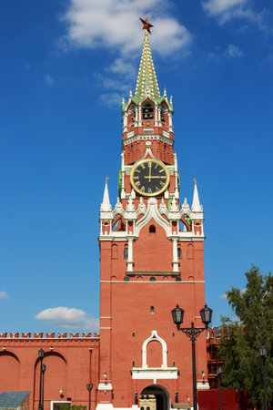 Kremlin in Moscow. building with a clockのeditorial素材