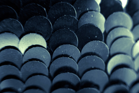 background of blue sequins. shiny sparkling backgroundの写真素材