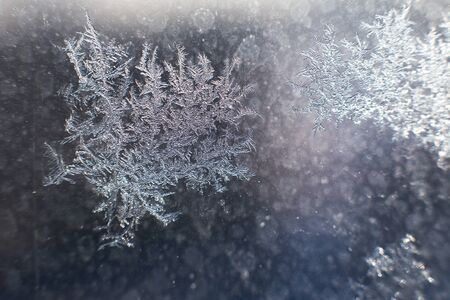 snow pattern on the glass from frostの写真素材