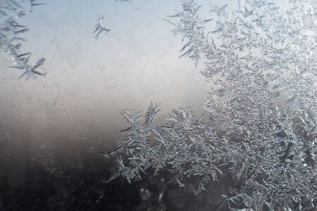 snow pattern on the glass from frostの写真素材