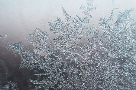 snow pattern on the glass from frostの写真素材