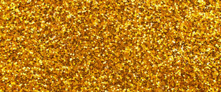 glittering background of a golden sequins closeup. Sparkle festive texture. bannerの写真素材