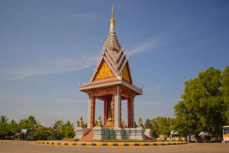 Beautiful Pagoda at Cambodiaの写真素材