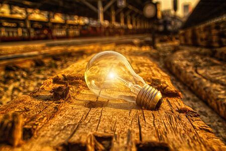 the incandescent light bulbの写真素材