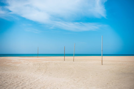 deserted beach with sea views