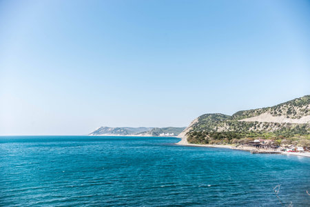 the seaside in the summerの写真素材