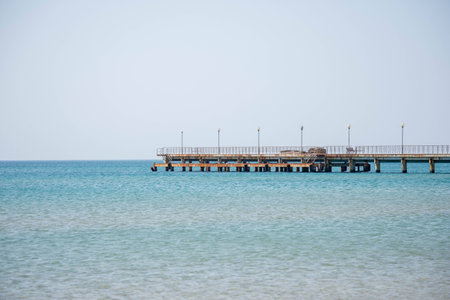pier goes to seaの写真素材