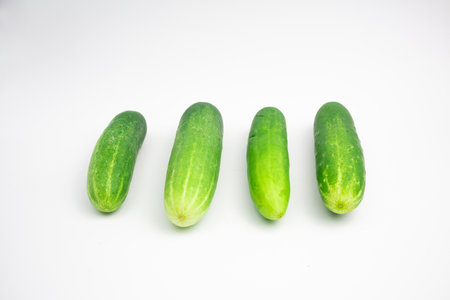 Fresh cucumber. in Groups. typical Indonesian. isolated on white background.の写真素材
