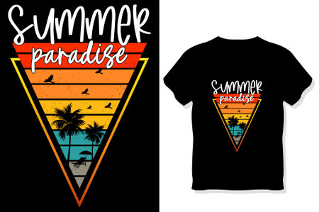 Summer beach party t-shirt design. T-shirt print design.のイラスト素材