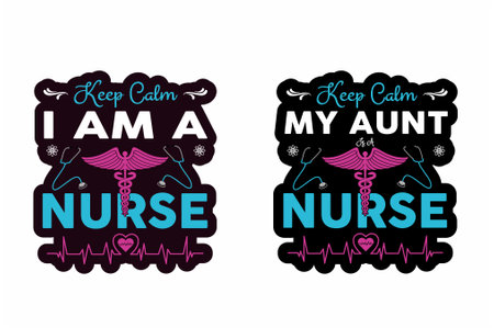 Nurse Stickers quotes SVG cut files, Nurse Sticker, Nurse Printable Stickerのイラスト素材