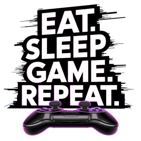 gaming typography  t shirt design vector element