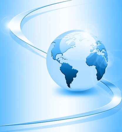 Best Internet Concept of global business. Globe and glowing lines on technological background. Connection Electronics, Wi-Fi, rays, symbols Internet, television, mobile and satellite communicationsの写真素材