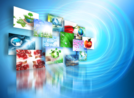 Television and internet production technology concept. Best Internet Concept of global businessの写真素材