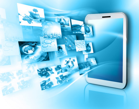 Television and internet production technology concept. Best Internet Concept of global businessの写真素材