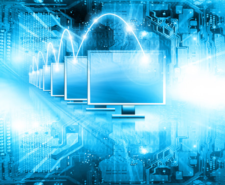Television and internet production technology concept. Best Internet Concept of global businessの写真素材