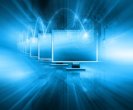 Television and internet production technology concept. Best Internet Concept of global business
