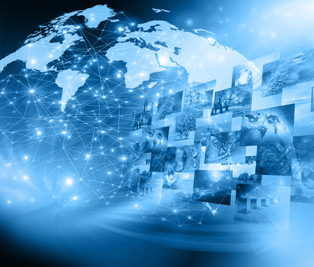 Best Internet Concept. Globe, glowing lines on technological background. Best Internet Concept. Globe, glowing lines on technological background.