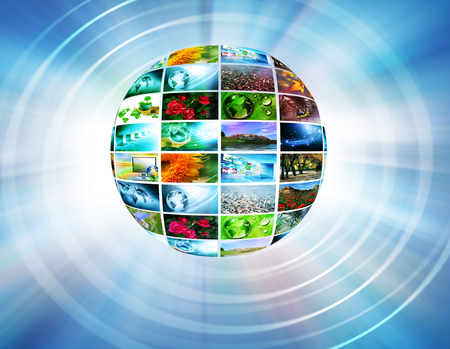 Television and internet production technology concept. Best Internet Concept of global businessの写真素材