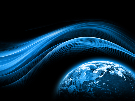 Best Internet Concept of global business from concepts series, connection symbols communication lines.  Elements of this image furnished by NASAの写真素材