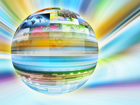 Television and internet production technology concept. Best Internet Concept of global businessの写真素材