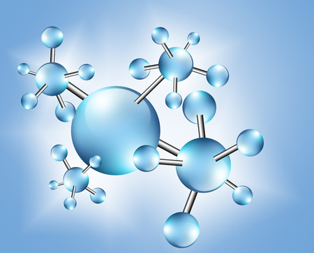 Molecule and atoms abstract background. Medical, chemical, full 3d background Abstract Moleculeの写真素材