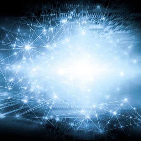 Best Internet Concept of global business.Technological background, symbols WiFi, of the Internet, television, mobile and satellite communicationsの写真素材