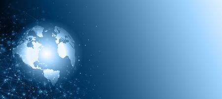 Best Internet Concept. Globe, glowing lines on technological background. Electronics, WiFi, rays, symbols Internet, television, mobile and satellite communications. Technology 3D illustrationの写真素材