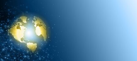 Best Internet Concept. Globe, glowing lines on technological background. Electronics, WiFi, rays, symbols Internet, television, mobile and satellite communications. Technology 3D illustrationの写真素材
