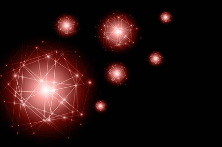 Abstract glowing ball, Covid-19 virus, coronavirusの写真素材