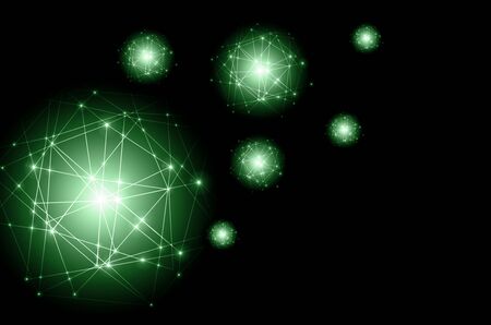Abstract glowing ball, Covid-19 virus, coronavirusの写真素材