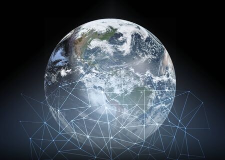 Earth from Space. Best Internet Concept of global business from concepts series.  3D illustrationの写真素材