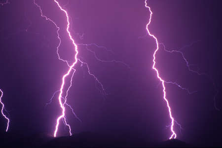 Lightning strikes over SE Arizona
