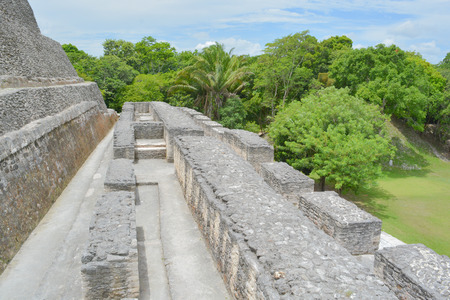 Visiting the Mayan ruins in Belize on vacation.のeditorial素材