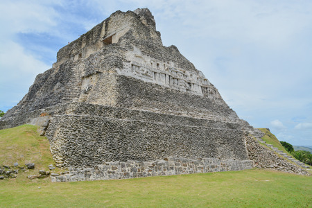 Visiting the Mayan ruins in Belize on vacation.のeditorial素材