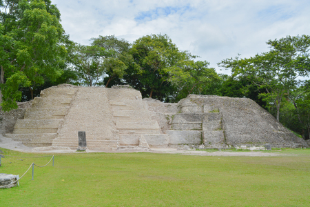 Visiting the Mayan ruins in Belize on vacation.のeditorial素材