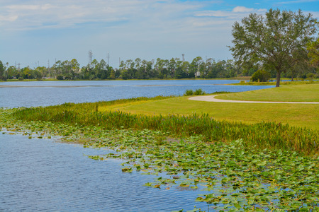The view of Walsingham Lake at Walsingham Parkの写真素材