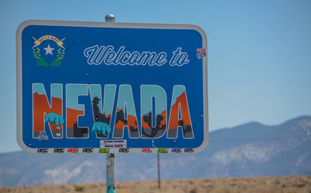 Welcome to Nevada Border Sign