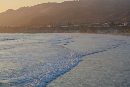 Sunset over Pismo Beach on the Pacific Ocean in San Luis Obispo County, California