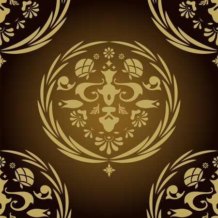 Vintage seamless pattern for retro wallpapers. illustration.のイラスト素材
