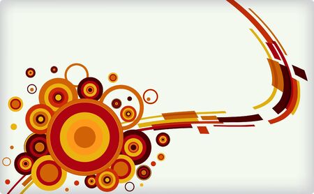 Abstract background with some circles different colors and place for text.  illustration.のイラスト素材