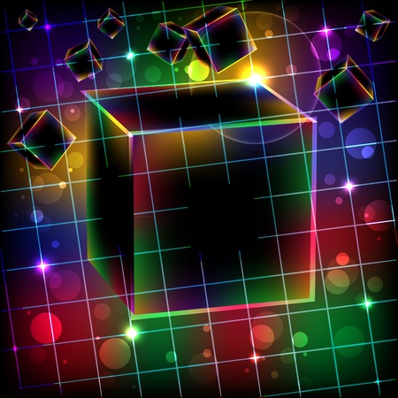 Abstract cube art vector background. Vector illustration.のイラスト素材