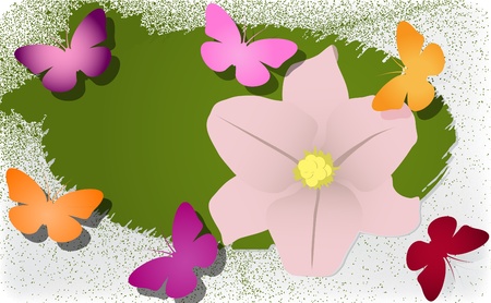 Abstract flowers background with place for your text. のイラスト素材