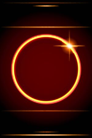 Abstract background-Circle Border with lens star.  のイラスト素材