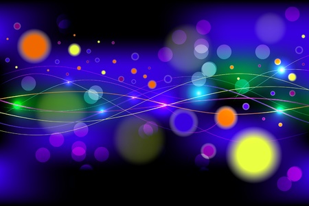 Vector line abstraction design against dark background.のイラスト素材