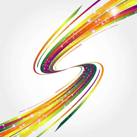 Abstract vector background with bent lines  のイラスト素材
