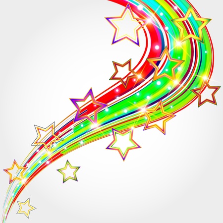 Bright abstract background with stars illustration のイラスト素材