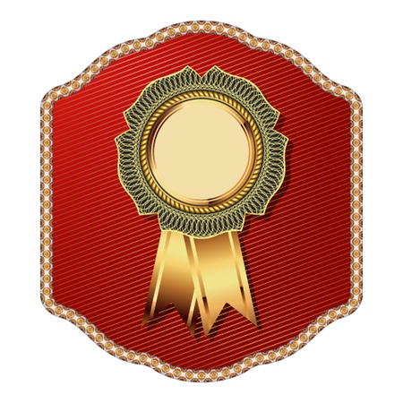 Golden vintage template-emblem and heraldry antique style のイラスト素材